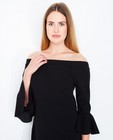 Robes - Zwarte off-shoulder jurk