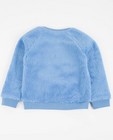 Sweaters - Blauwe sweater met imitatiepels