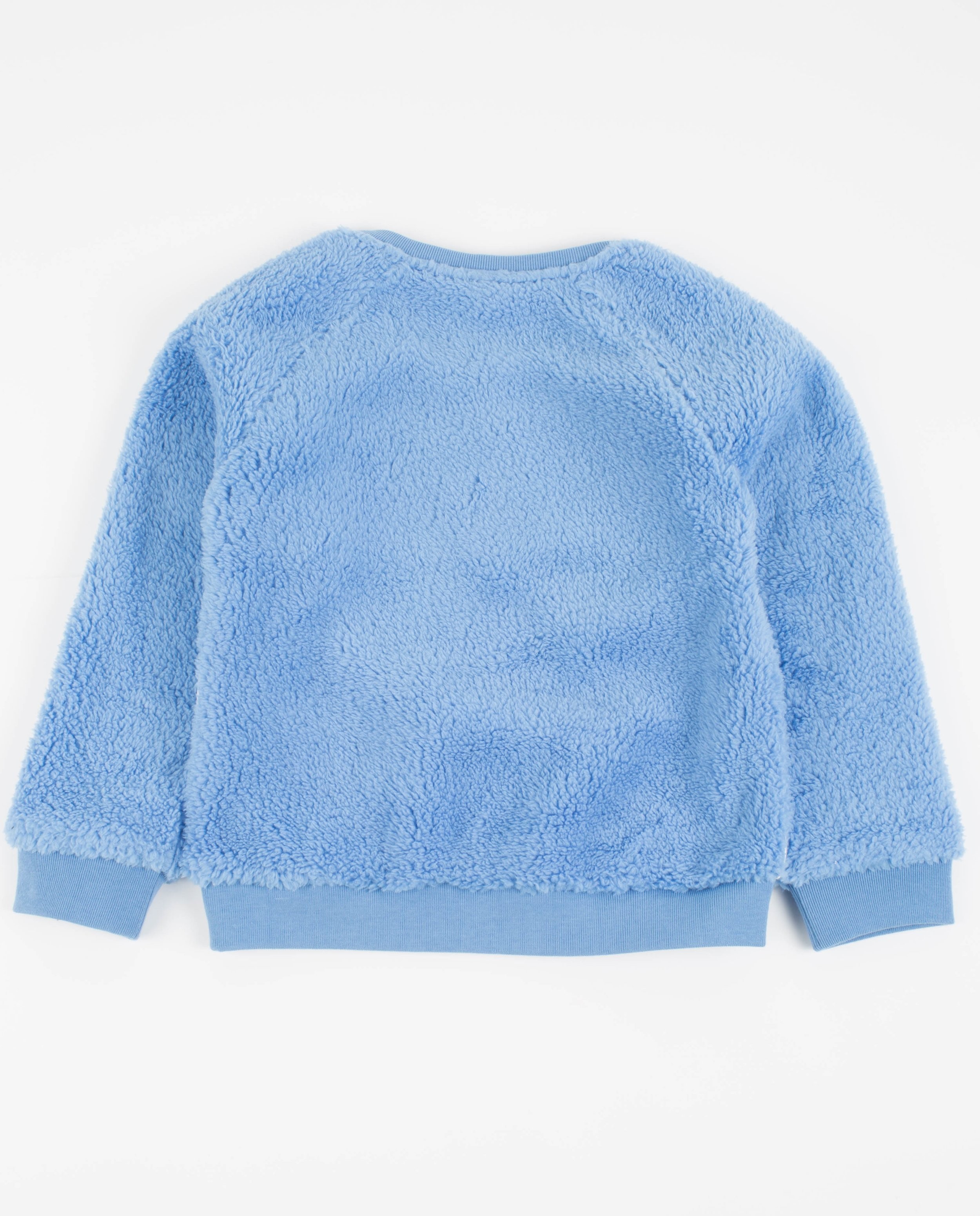 Sweats - Blauwe sweater met imitatiepels