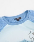 Sweaters - Blauwe sweater met imitatiepels
