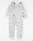 Pyjamas - Lichtgrijze onesie - kat