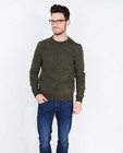 Sweaters - Kaki sweater met reliëfprint I AM
