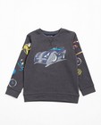Sweaters - Donkergrijze sweater met print Rox