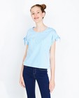 Hemelsblauw T-shirt met strikjes - null - Groggy