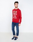 Rode sweater met kerstprint - null - Quarterback