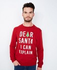 Sweaters - Rode sweater met kerstprint