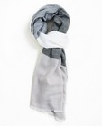 Color block sjaal - in wit, grijs en zwart - JBC