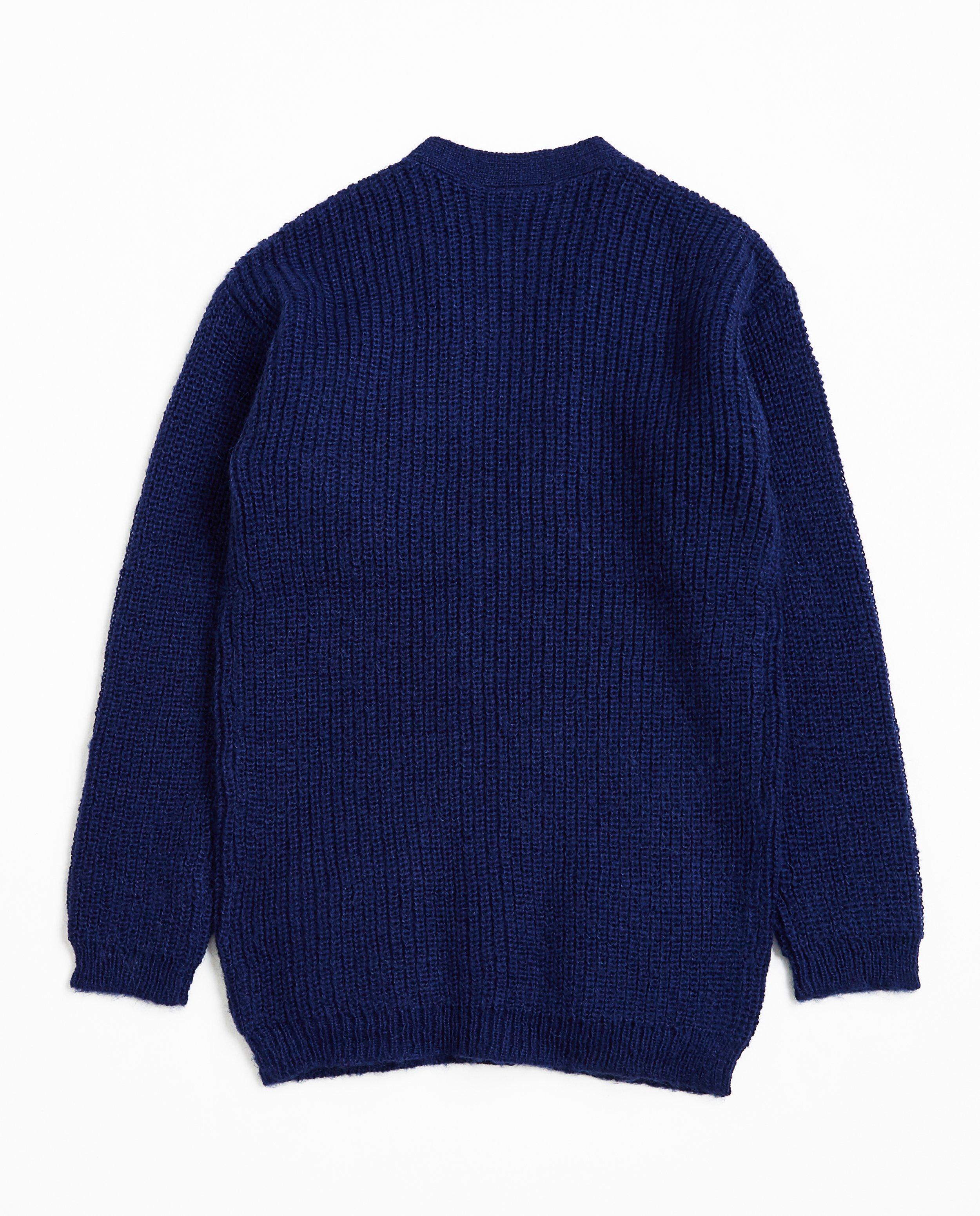 Cardigan - Koningsblauw vest van luxebreigoed