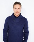 Truien - Marineblauwe trui van een wolmix