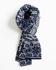 Sjaal met jacquard print - in nachtblauw - Tim Moore
