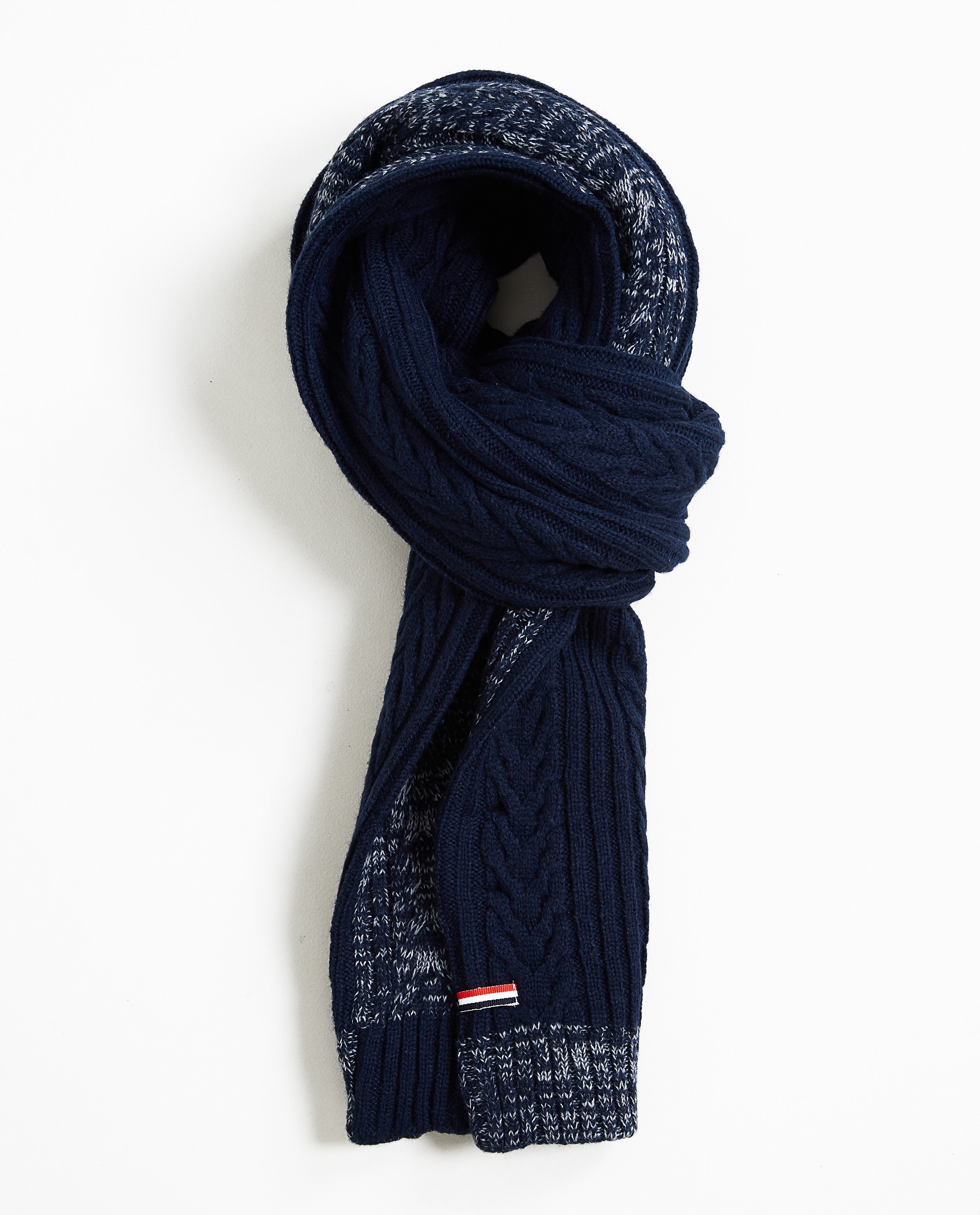Donkerblauwe sjaal - van een wolmix - Tim Moore