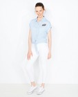 Lichtblauw-wit hemd met knooplint - null - Groggy