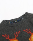 Pulls - Donkergrijze trui met print Kaatje
