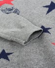 Truien - Grijze trui met sterrenprint Rox