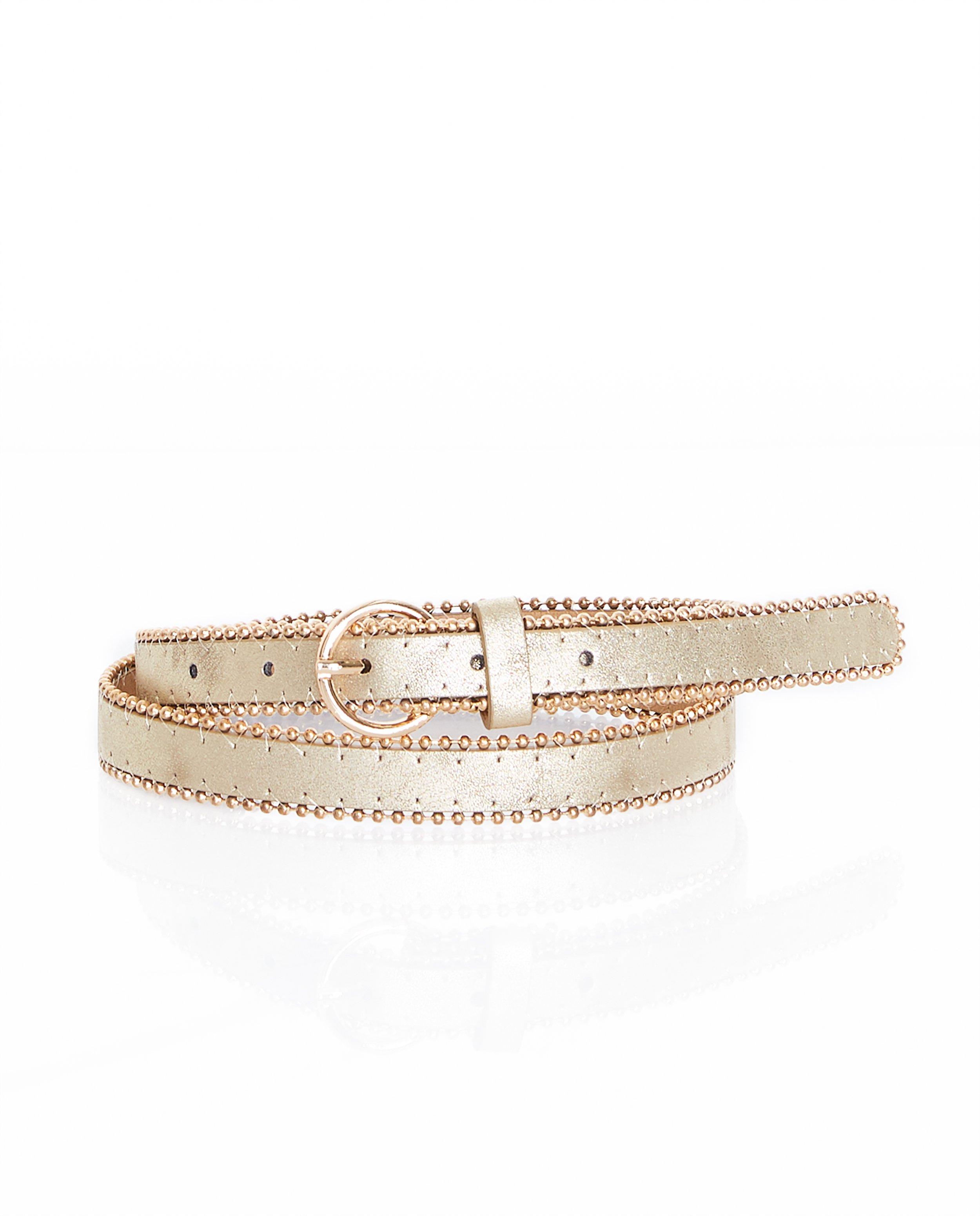 Riem met gouden coating - en parels - JBC