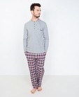 Grijze pyjama met geruite broek - null - Tim Moore