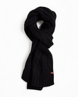 Zwarte gebreide sjaal - met kabelpatroon - JBC