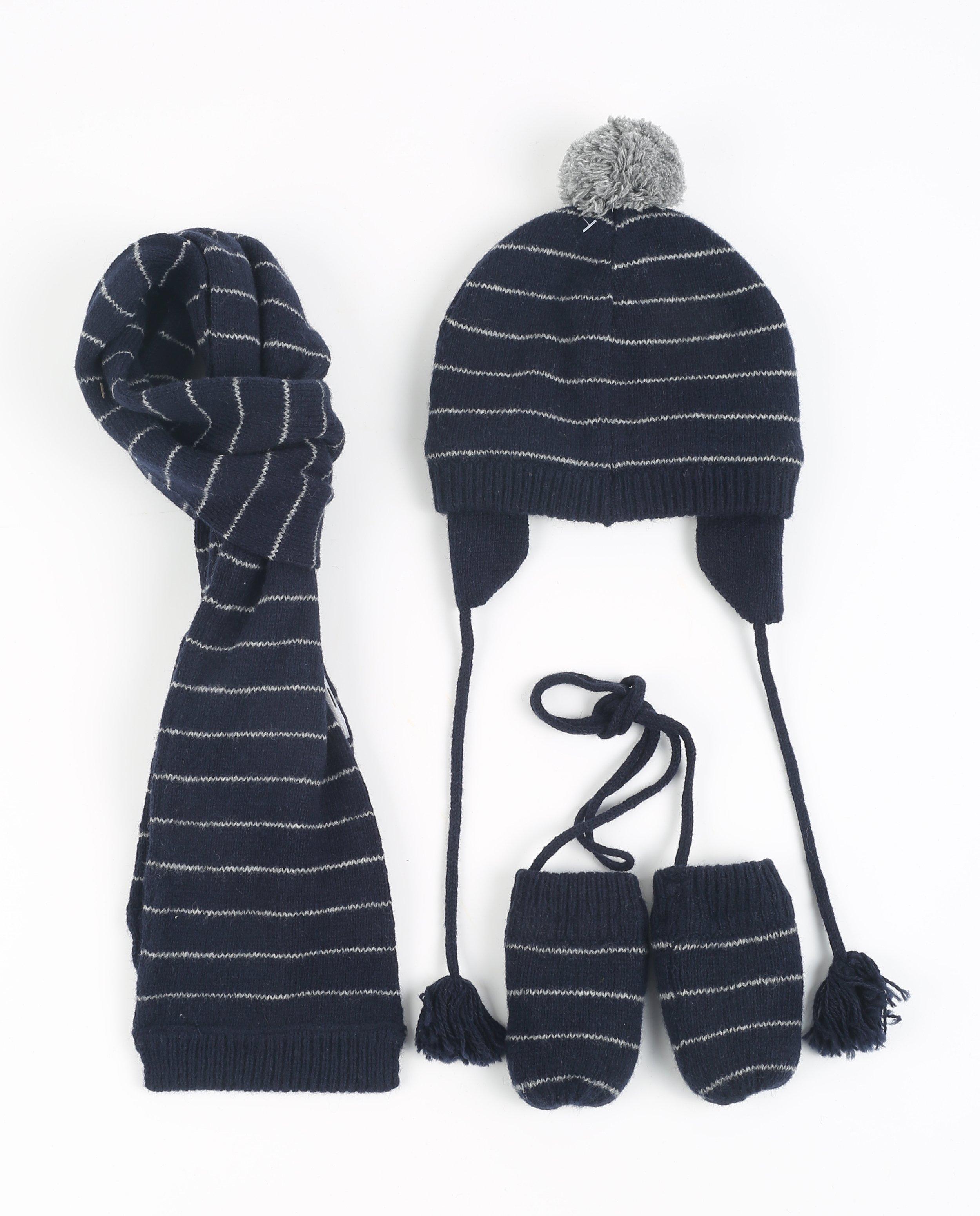 Set muts, sjaal en wanten - Product Detail - blauw - afbeelding nummer 1