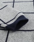 Pulls - Grijze trui met ruitenpatroon