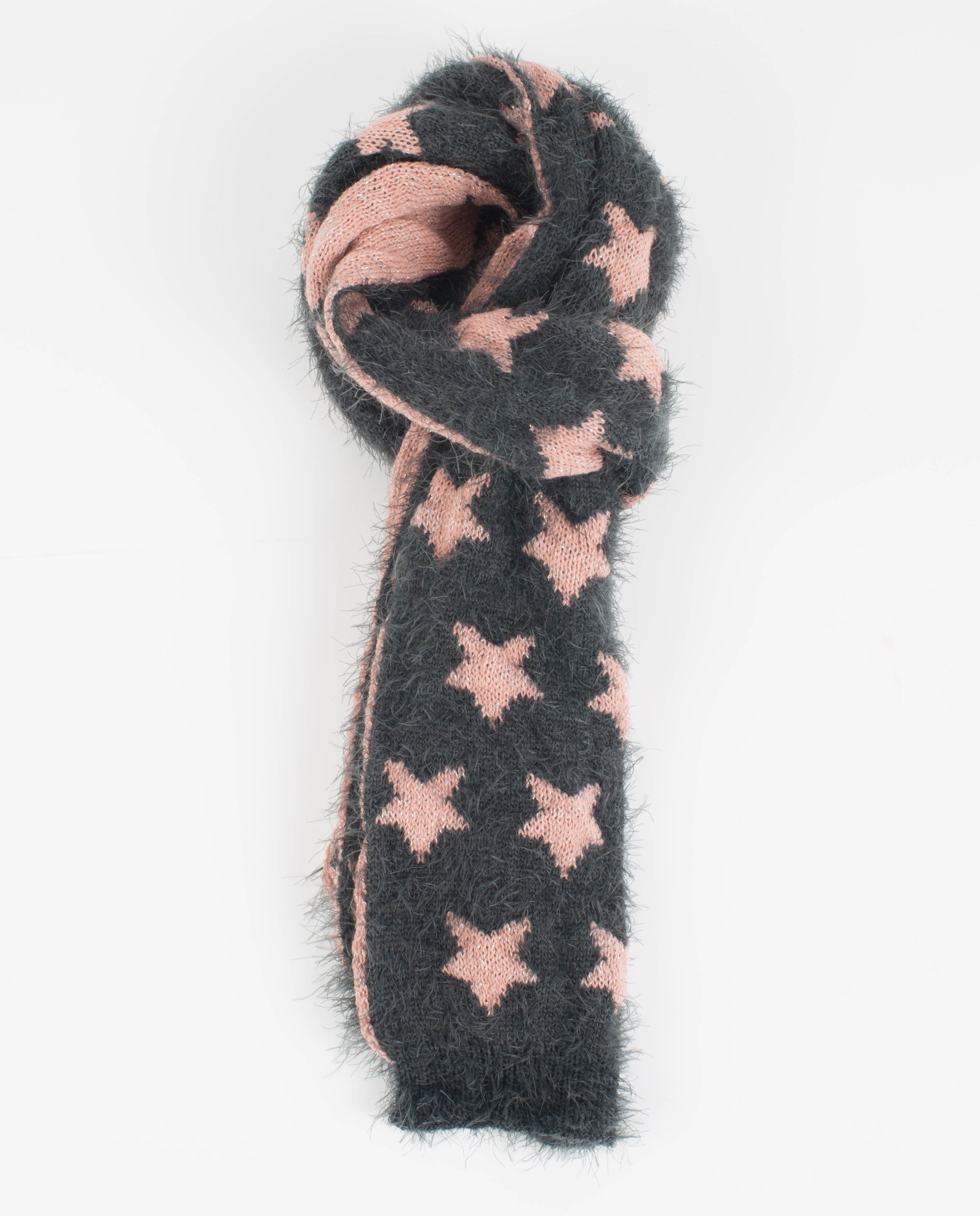 Sjaal met sterrenprint - in donkergrijs - JBC