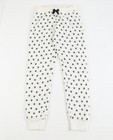 Pyjamas - Witte fleece pyjama met kattenprint