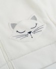 Cardigan - Wit fluffy sweatvest met katjes