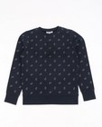 Nachtblauwe sweater met print - null - JBC