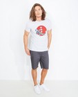 Lichtgrijs T-shirt met vissenprint - null - Quarterback