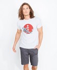 T-shirts - Lichtgrijs T-shirt met vissenprint