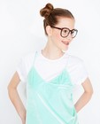 T-shirts - Mintgroene fluwelen top