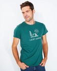 T-shirts - Donkergroen T-shirt met print