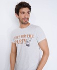 T-shirts - Lichtgrijs T-shirt met opschrift