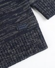Truien - Donkerblauwe trui met sjaalkraag