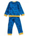 Pyjamas - Blauwe sponzen pyjama met print