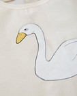 T-shirts - Zandkleurige longsleeve met zwaan