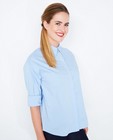 Chemises - Lichtblauw hemd met parels