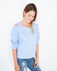 Chemises - Lichtblauwe blouse met cutouts