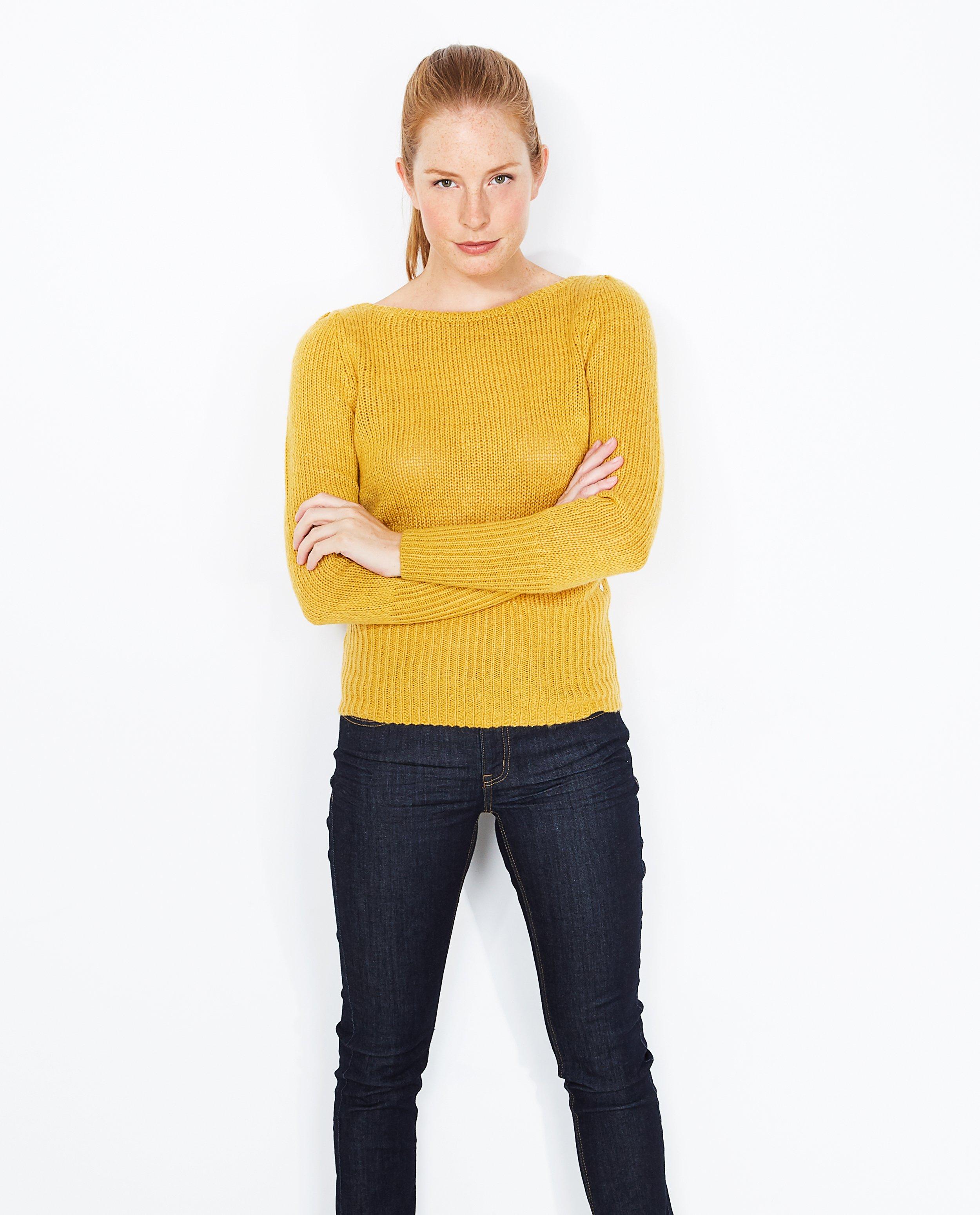 Pull ocre à dos nu  - null - JBC