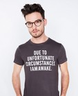 T-shirts - Donkergrijs bamboe T-shirt I AM