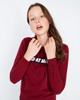 Sweaters - Bordeaux hoodie met opschrift