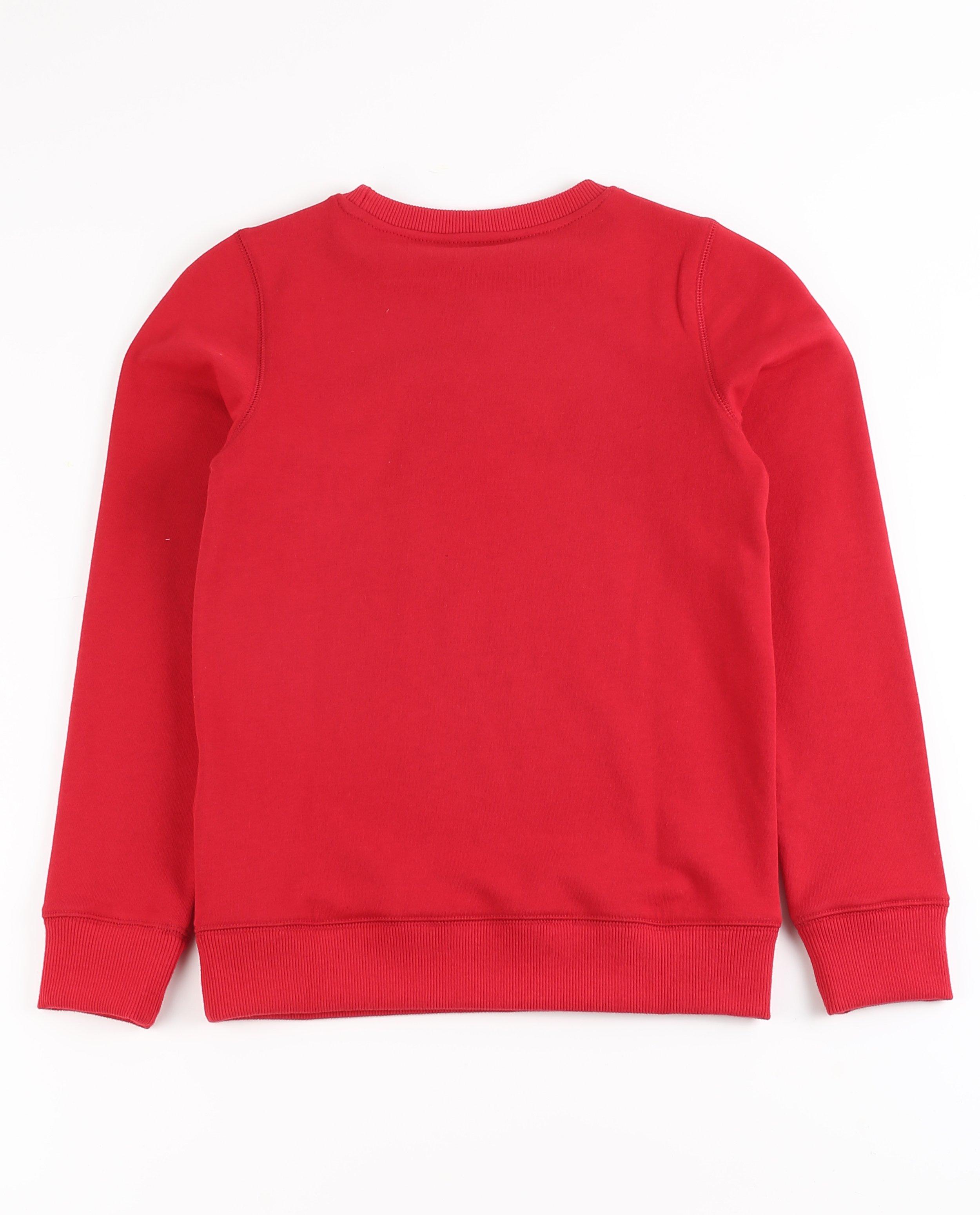 Sweaters - Rode sweater met kerstprint