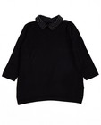 Truien - Zwarte trui met parels aan de kraag