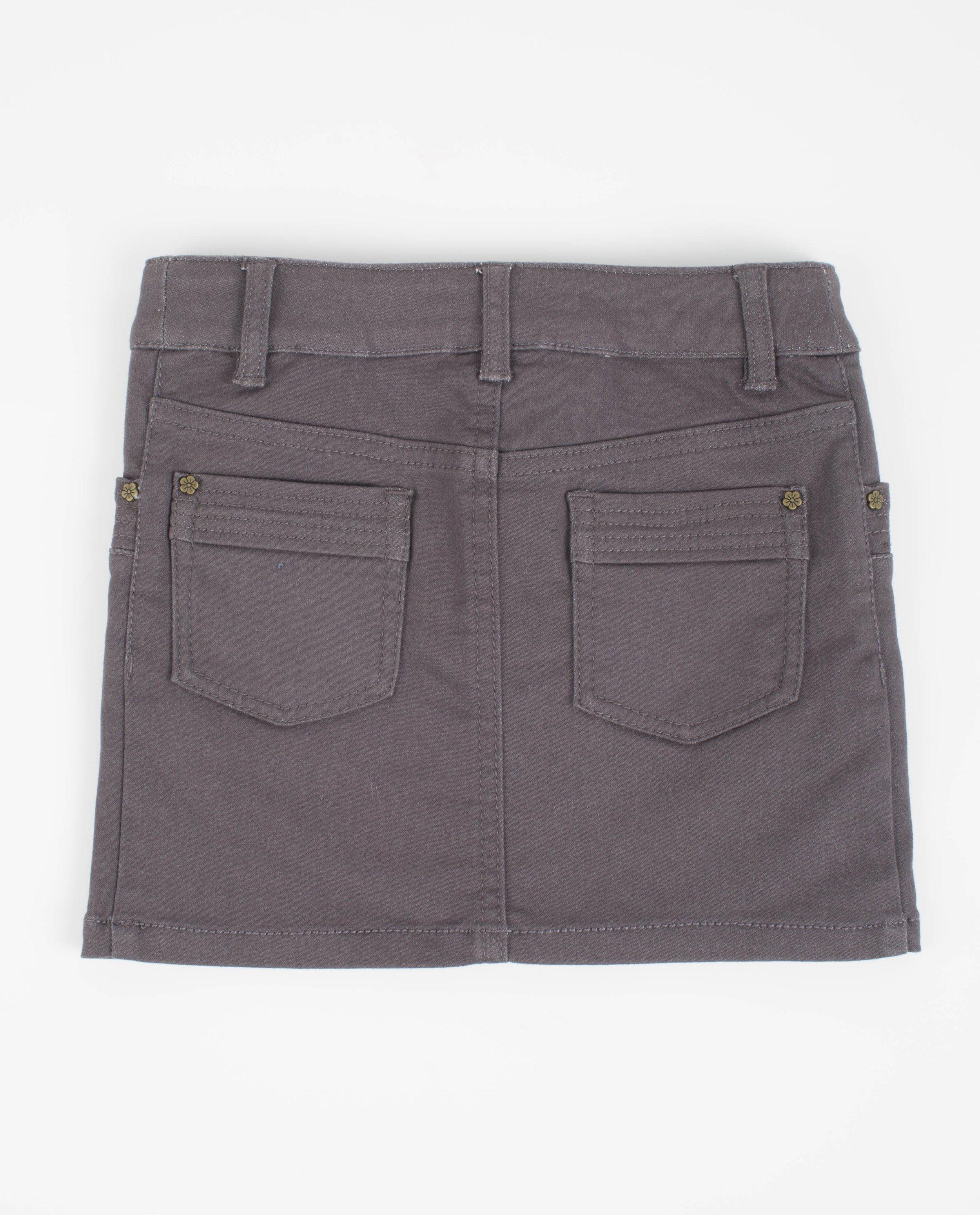 Rokken - Grijze jeansrok, sweat denim