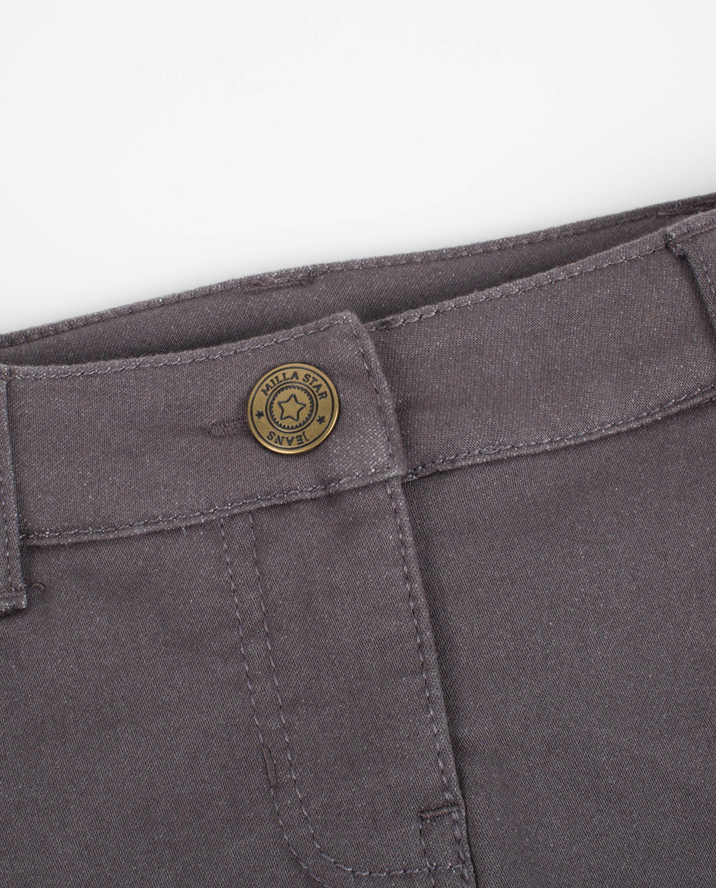 Rokken - Grijze jeansrok, sweat denim