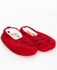 Chaussures - Rode pantoffels met imitatiepels
