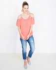 Hemden - Koraalrode off-shoulder blouse