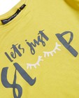 T-shirts - Okergele longsleeve met print I AM