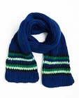 Donkerblauwe sjaal - met kleuraccenten - JBC