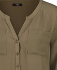 Hemden - Kaki blouse met borstzakken