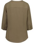 Chemises - Kaki blouse met borstzakken